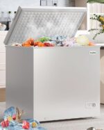 TABU 12.0 Cu Ft Chest Deep Freezer, Large Freestanding Chest Freezer with 7 Level Adjustable Thermostat, Compact Top-opening Deep Freezer with Removable Storage Basket, White - Image 2
