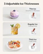 EUHOMY Commercial Ice Maker Machine - 100lbs Daily Production, 33lbs Ice Storage, Stainless Steel Freestanding & Under Counter Ice Maker, Ideal Ice Maker for Home/Bar/Restaurant/Outdoor Activities - Image 4