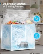 TABU 12.0 Cu Ft Chest Deep Freezer, Large Freestanding Chest Freezer with 7 Level Adjustable Thermostat, Compact Top-opening Deep Freezer with Removable Storage Basket, White - Image 3