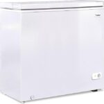 TABU 12.0 Cu Ft Chest Deep Freezer, Large Freestanding Chest Freezer with 7 Level Adjustable Thermostat, Compact Top-opening Deep Freezer with Removable Storage Basket, White