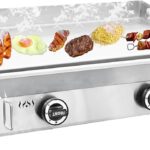 29‘’ Commercial Restaurant Gas Countertop Griddle LPG Gas Grill Griddle Flat Top Gril 16.14 * 28.94 in with Adjustable Temperature Control