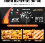 VEVOR Commercial Deep Fryer, Dual Tank 3000W Electric Countertop Fryer with Basket, 2 x 9.1Qt/8.6L Double Stainless Steel Oil Fryer, with Temp Control & Overheat Protection, for Kitchen Restaurant Use - Image 3